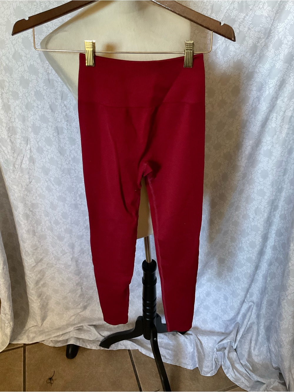 Kids High-Waist Red Leggings